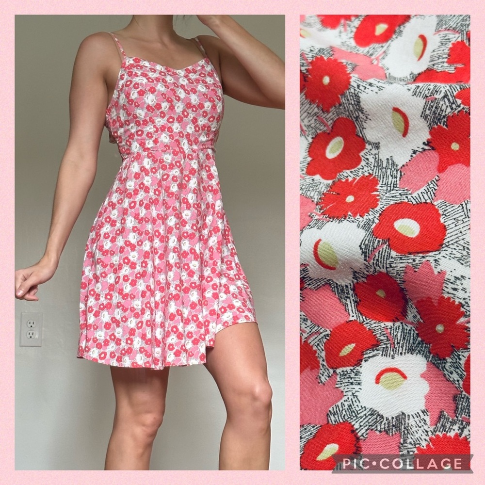 Old Navy Sundress Pink & Red Pattern